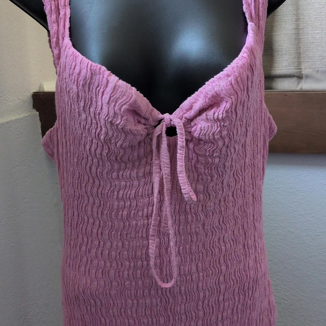 FP Beach Eleni Bodycon Pink Tie Maxi Dress - Medium