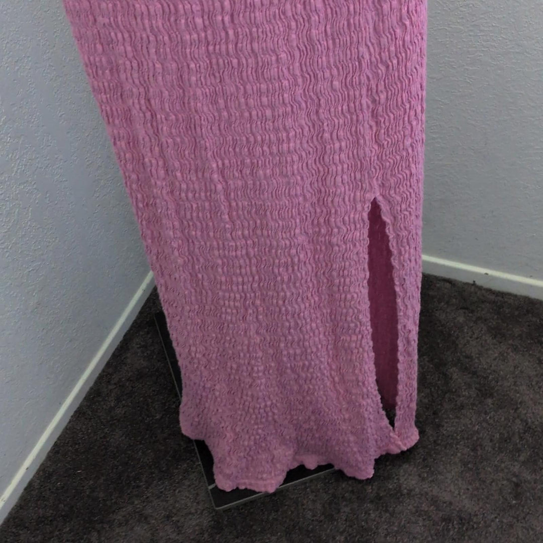 FP Beach Eleni Bodycon Pink Tie Maxi Dress - Medium