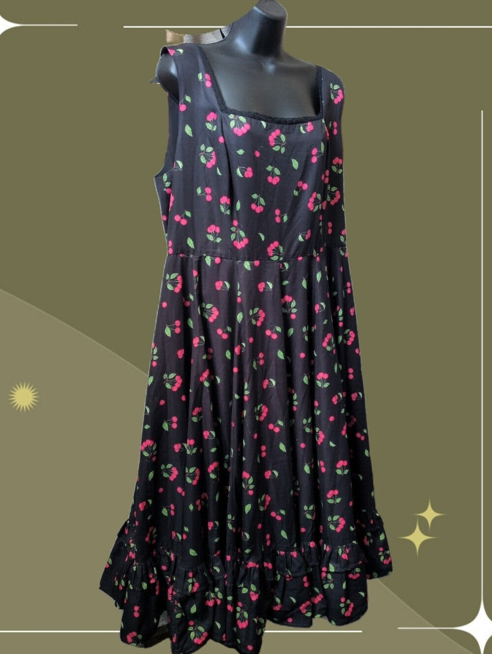 JessaKae Cherry Jam Dress In Black Cherry Size 1X