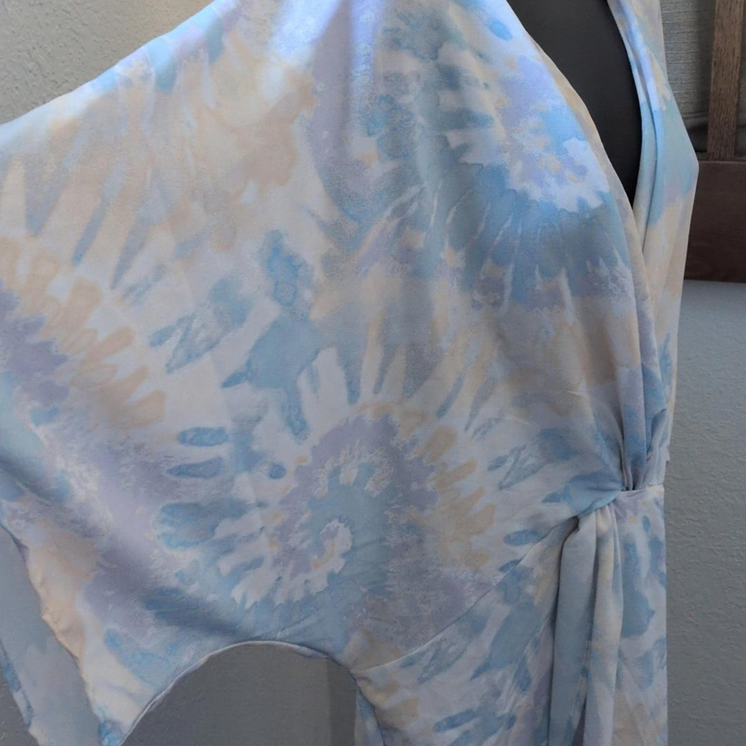 Lezat Tye Dye Midi Dolman Dress - Large