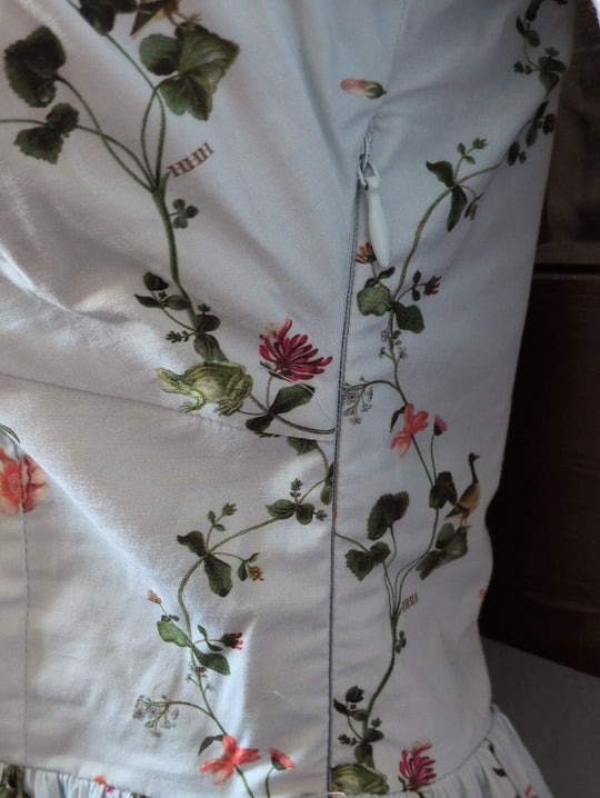 Hill House Ophelia Short Sleeve Nap Dress In Pond Floral - XS