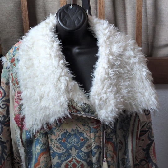 Johnny Was Halmstead Faux Suede Embroidered Coat - XL