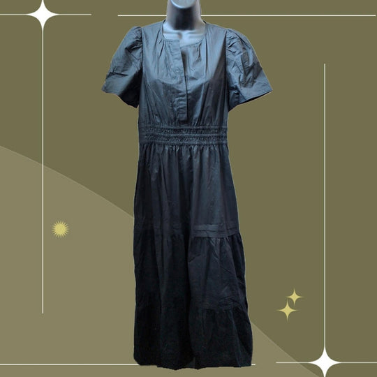 Quince 100% Organic Cotton Tiered Maxi Dress - Medium