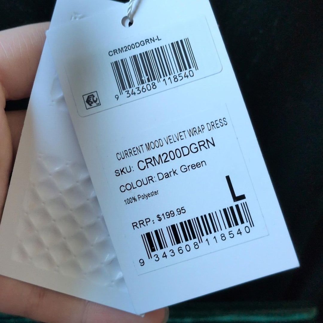 Nordstrom Belle And Bloom Green Velvet Wrap Dress - Large