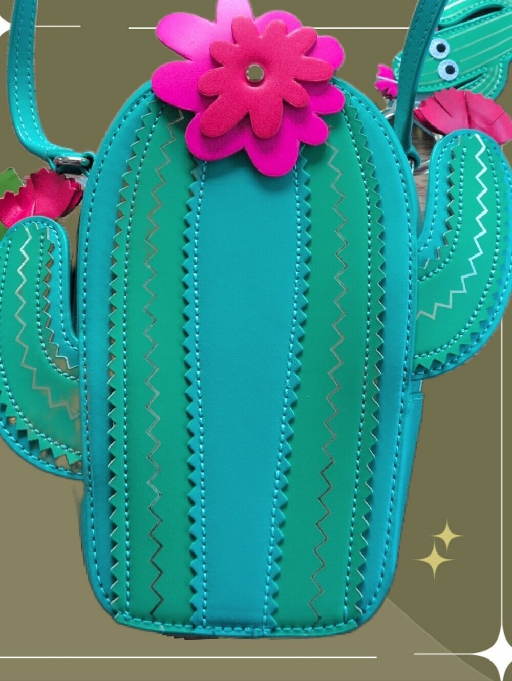 Rare New Horizons Kate Spade Cactus Bag WITH Matching Keychain