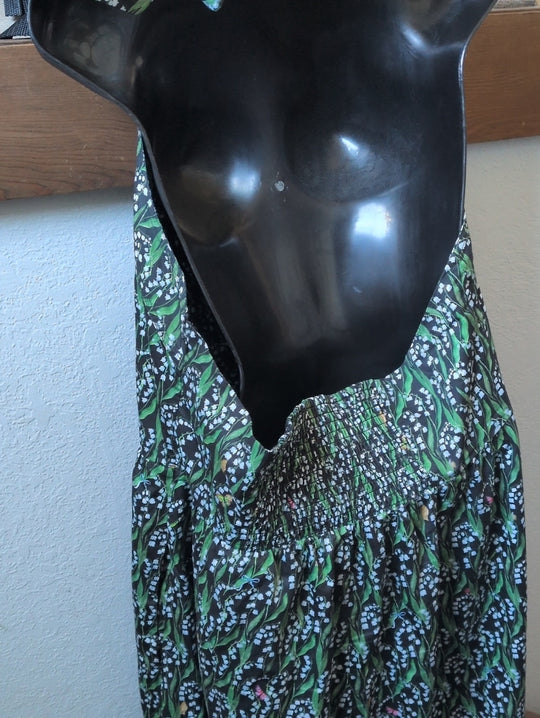 Hill House Home Fleur Midi Dress in lily of the Valley Black - XXL
