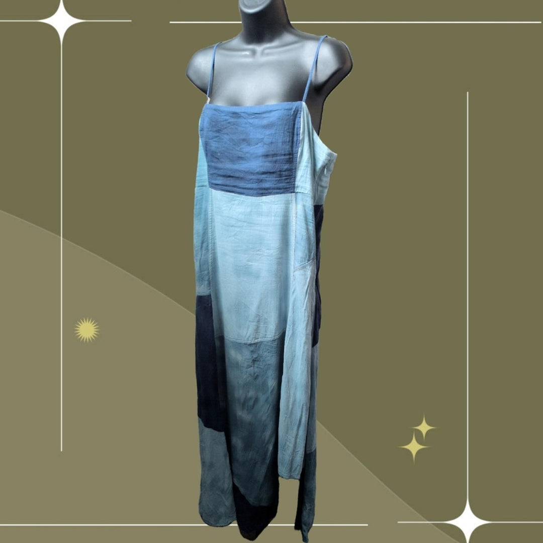 Gap Patchwork Denim Maxi Dress - Medium