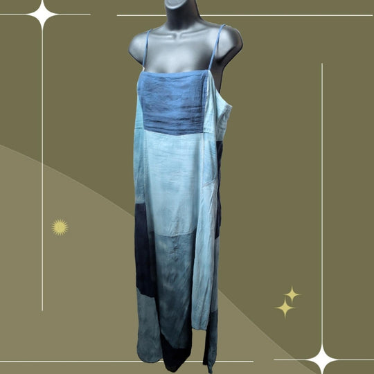 Gap Patchwork Denim Maxi Dress - Medium