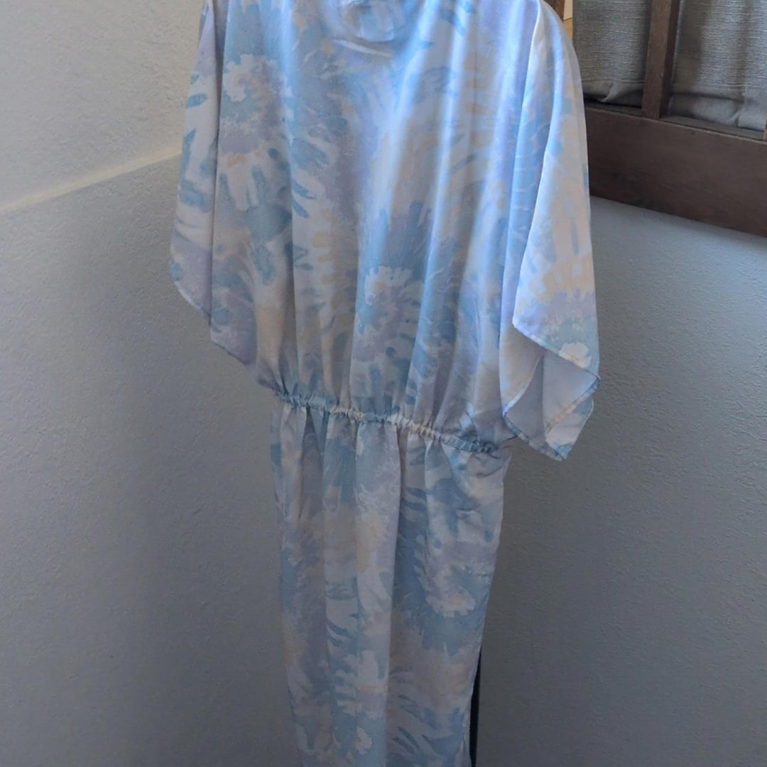 Lezat Tye Dye Midi Dolman Dress - Large