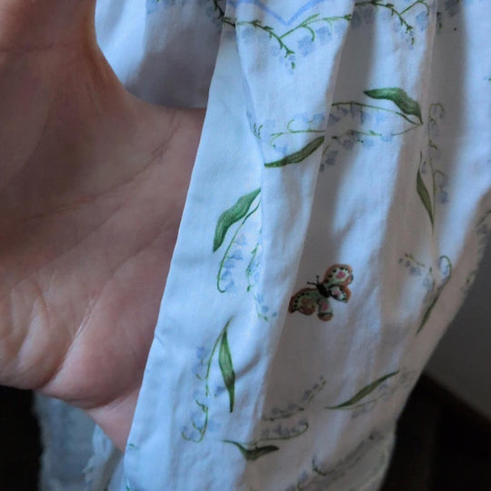 Hill house Home Ellie White Patchwork Floral Midi Dress - Small