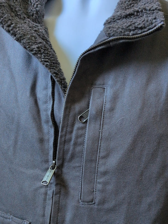 Sherpa Lined Carhartt Vest In Gravel Gray  - Medium