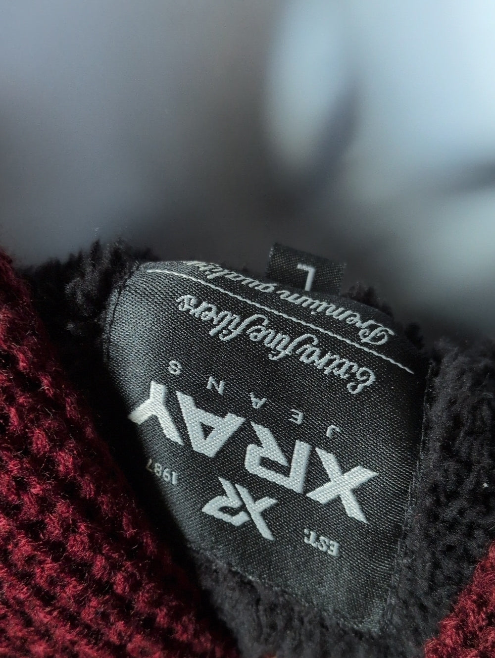 Nordstrom Brand Xray Jeans Sherpa Duffle Toggle Sweater Size L