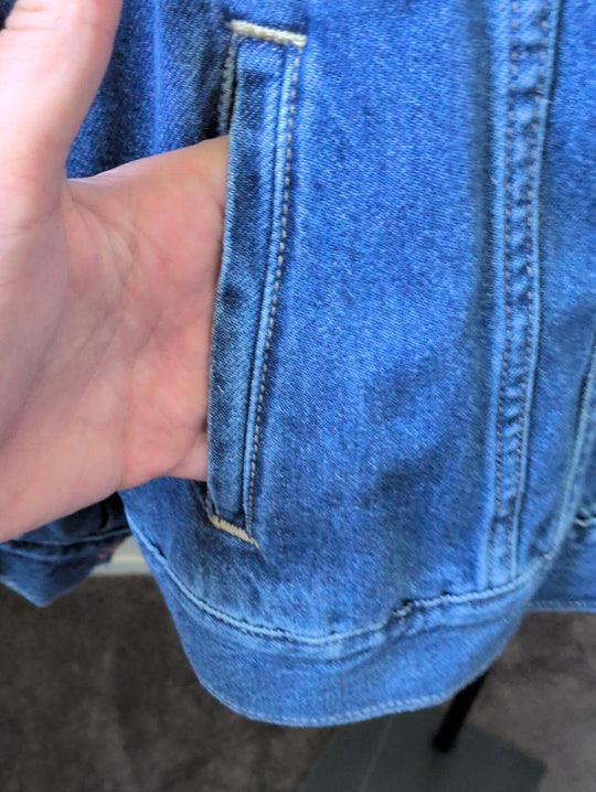 Gap X Doen Collab Oversized Mid Blue Denim Jean Jacket - Large