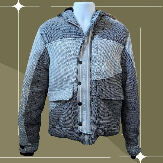 JAPAN STRIPE KNIT CHOPPER JACKET by sprayground- Medium