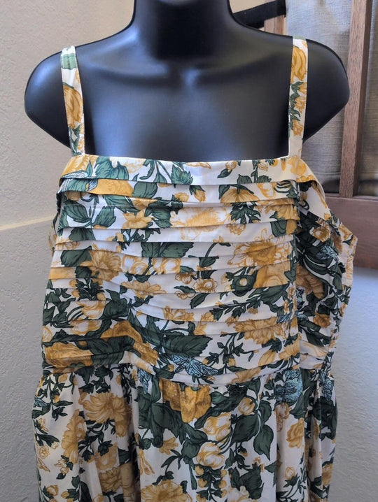 Abercrombie And Fitch Emerson Poplin Floral And Bird Pattern Dress - XXL