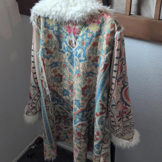 Johnny Was Halmstead Faux Suede Embroidered Coat - XL