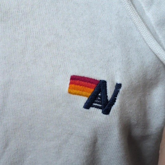 FINAL SALE *Stained*  - Aviator Nation Six Stripe Rainbow Zip Up Hoodie - Extra Small