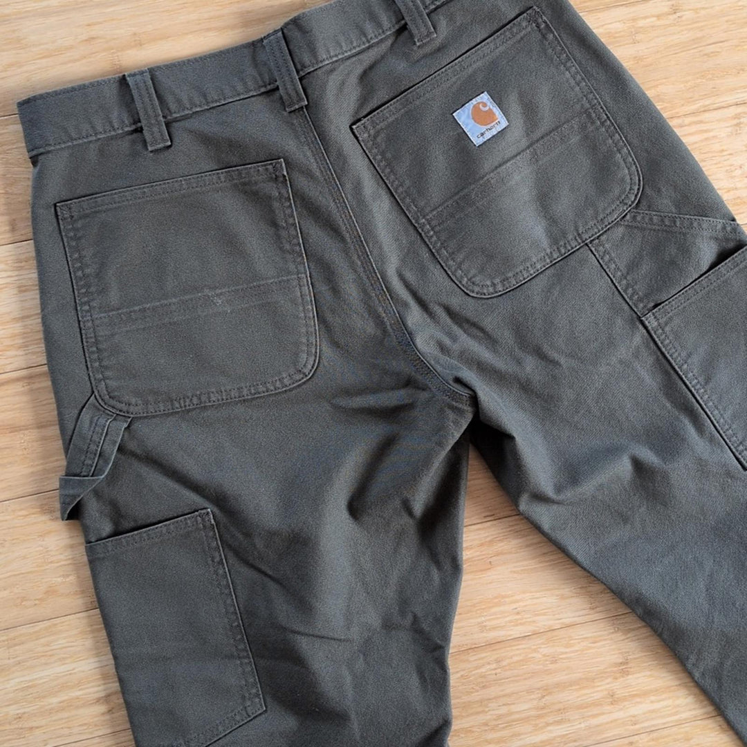 Men's Rugged Flex Relaxed Fit Olive Duck Utility Work Pant Size 32 X 30