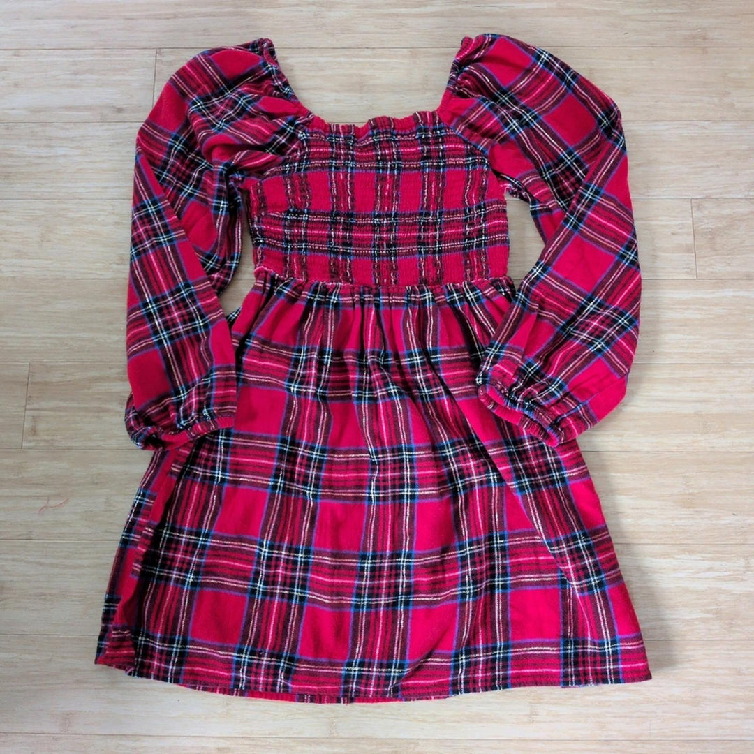 Thereabouts Girls Sparkle Tartan Plaid Dress - L /14