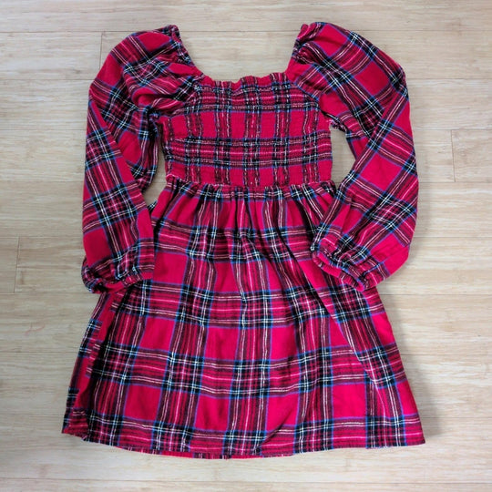 Thereabouts Girls Sparkle Tartan Plaid Dress - L /14