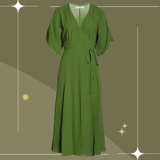 Reformation Karen Wrap Midi Dress - Medium