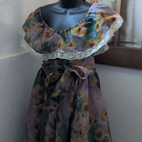 Selkie Monet Sunflowers Romance Novella dress - Large