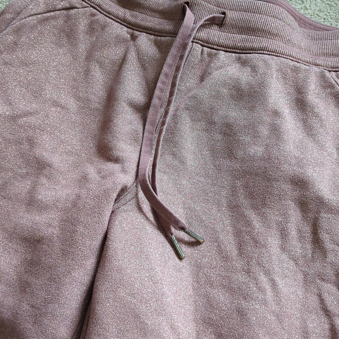 Lululemon Pink Gold Sparkle At My Leisure Jogger Pants