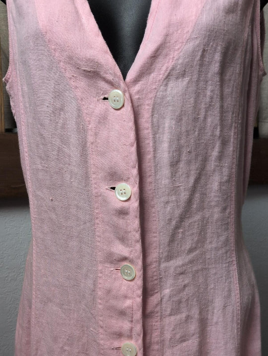 Polo Ralph Lauren Light Pink 100% Linen Midi Dress - US 4