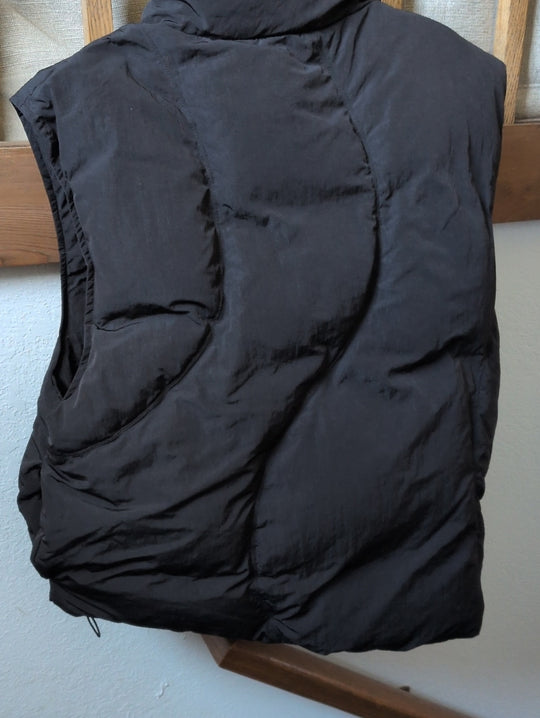 Sundae School Black Fencing asymetrical Down Vest - XL