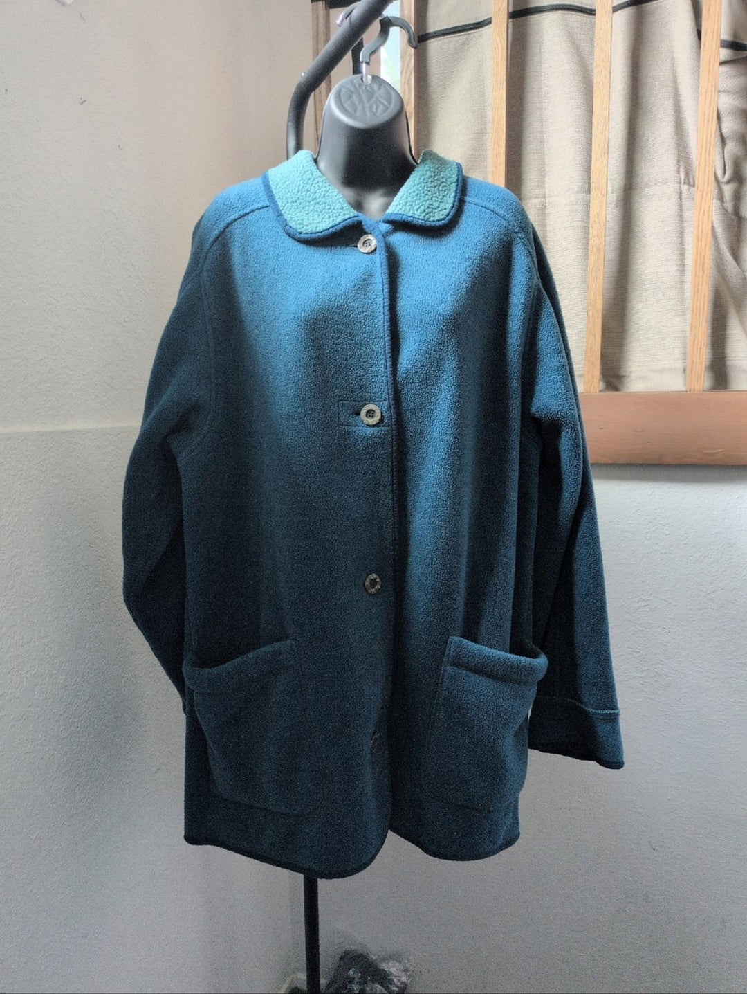 Vintage L.L. Bean teal fleece cardigan jacket - XL