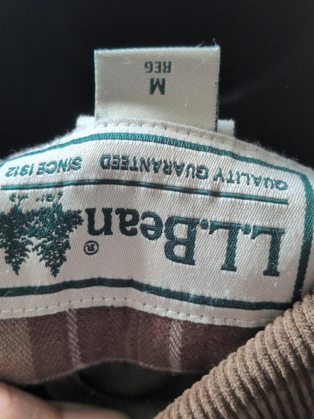 LL Bean Tiktok Viral Olive Green And Brown Corduroy Chore Barn Coat - Medium