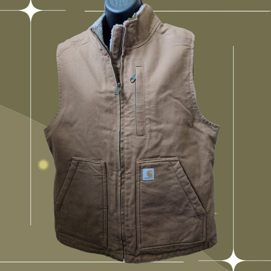 Carhartt Mock Duck Vest Sherpa Lined - Medium