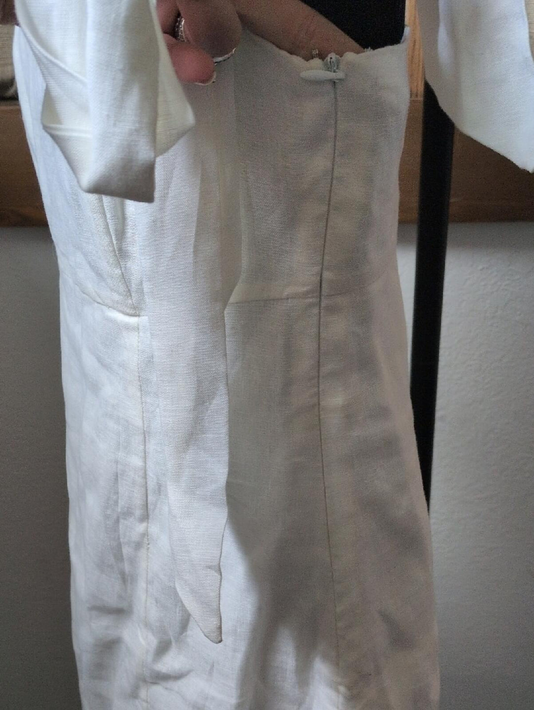 Dissh Aisle Linen Tie Shoulder Dress - US 6