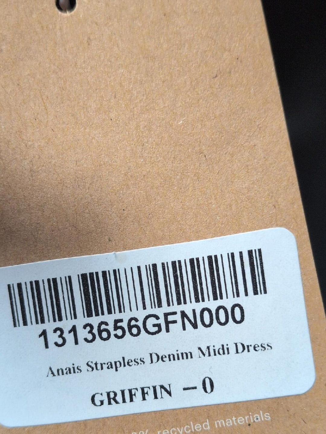 Reformation Anais Strapless Denim Midi Dress  - Size  US 0
