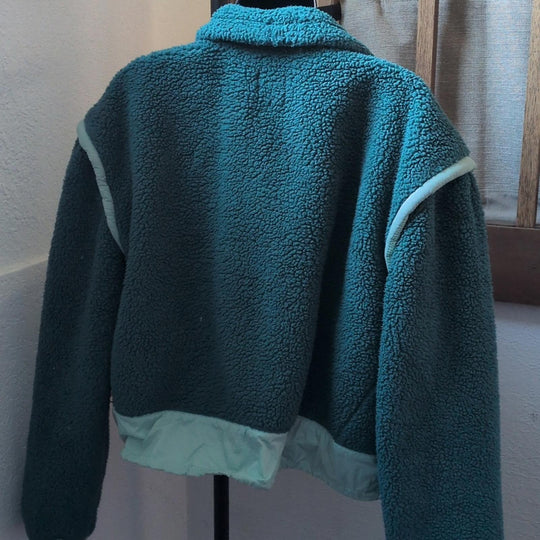 Free People Movement Courtside Fleece Zip Up In Botanical Combo - Small