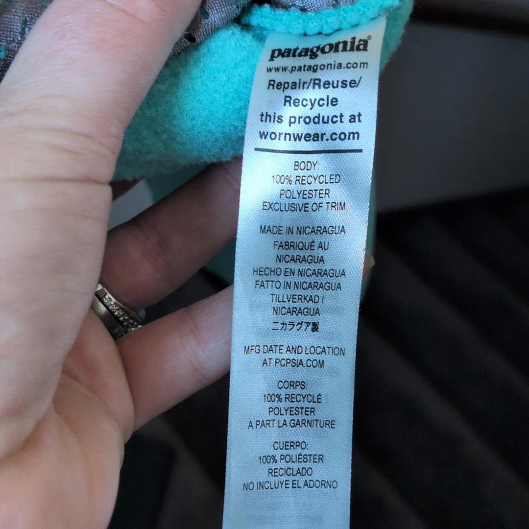 Vintage Patagonia Teal Zip Up Synchilla Fleece - Large