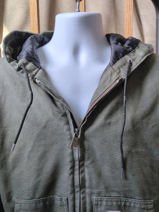 Carhartt J130 - M Loose Fit Duck Canvas Zipper Jacket - Small