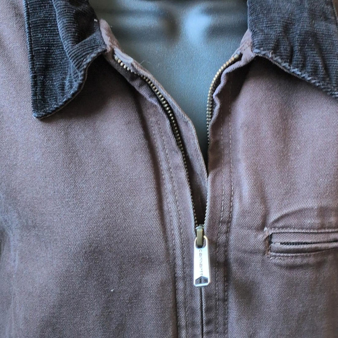 Carhartt Men's Detroit Duck Jacket Dark Brown - Small