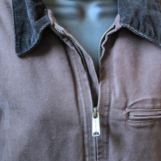 Carhartt Men's Detroit Duck Jacket Dark Brown - Small