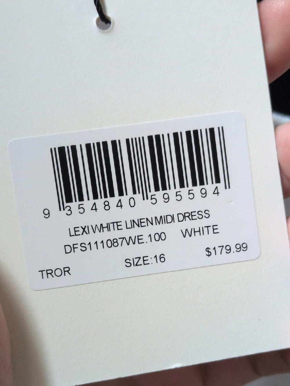 Dissh Lexi Midi Linen Dress In White - US 12