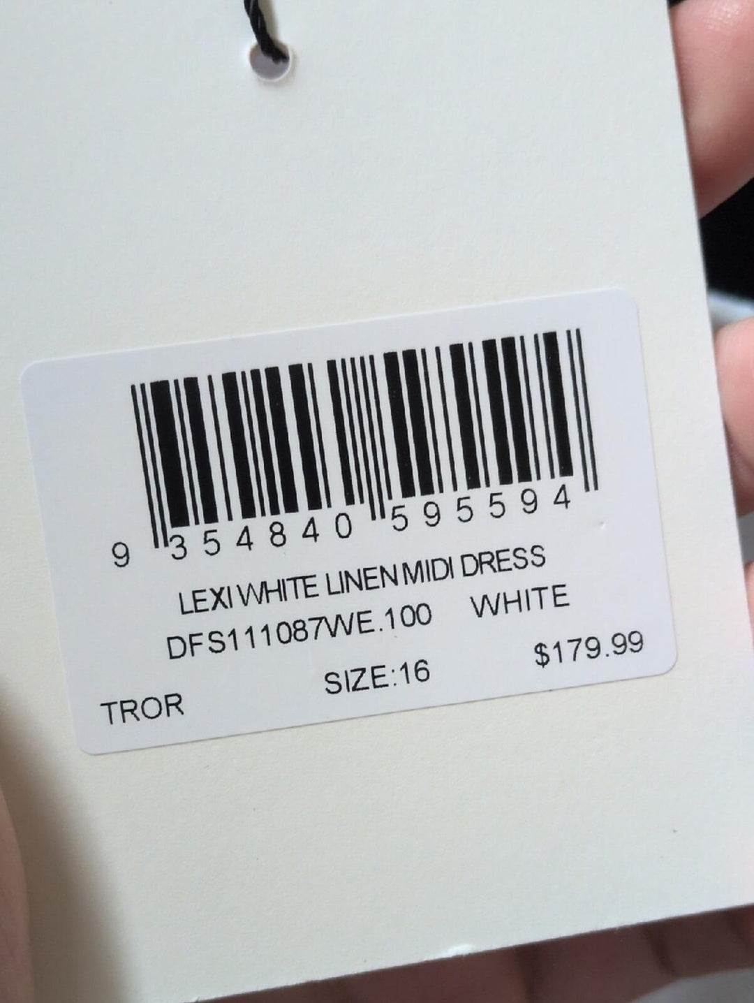 Dissh Lexi Midi Linen Dress In White - US 12