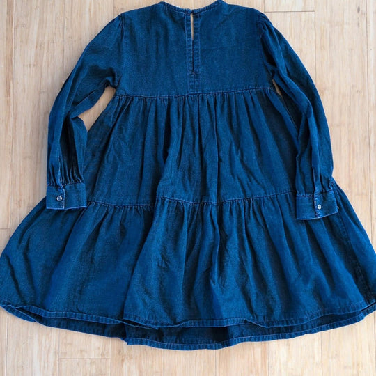 Mayoral Denim Long Sleeve Dress - Girls 6