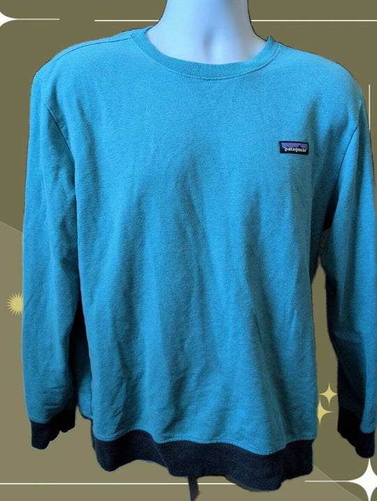 Light blue Patagonia P-6 Label Midweight Crew Sweatshirt  size m