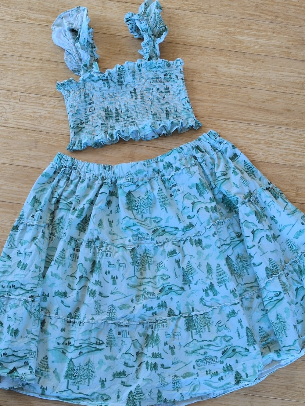 Rare Ooak Upcycled Hill House Winter Toile Set Size Est. M/L