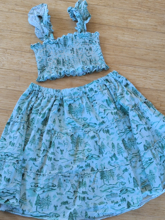 Rare Ooak Upcycled Hill House Winter Toile Set Size Est. M/L