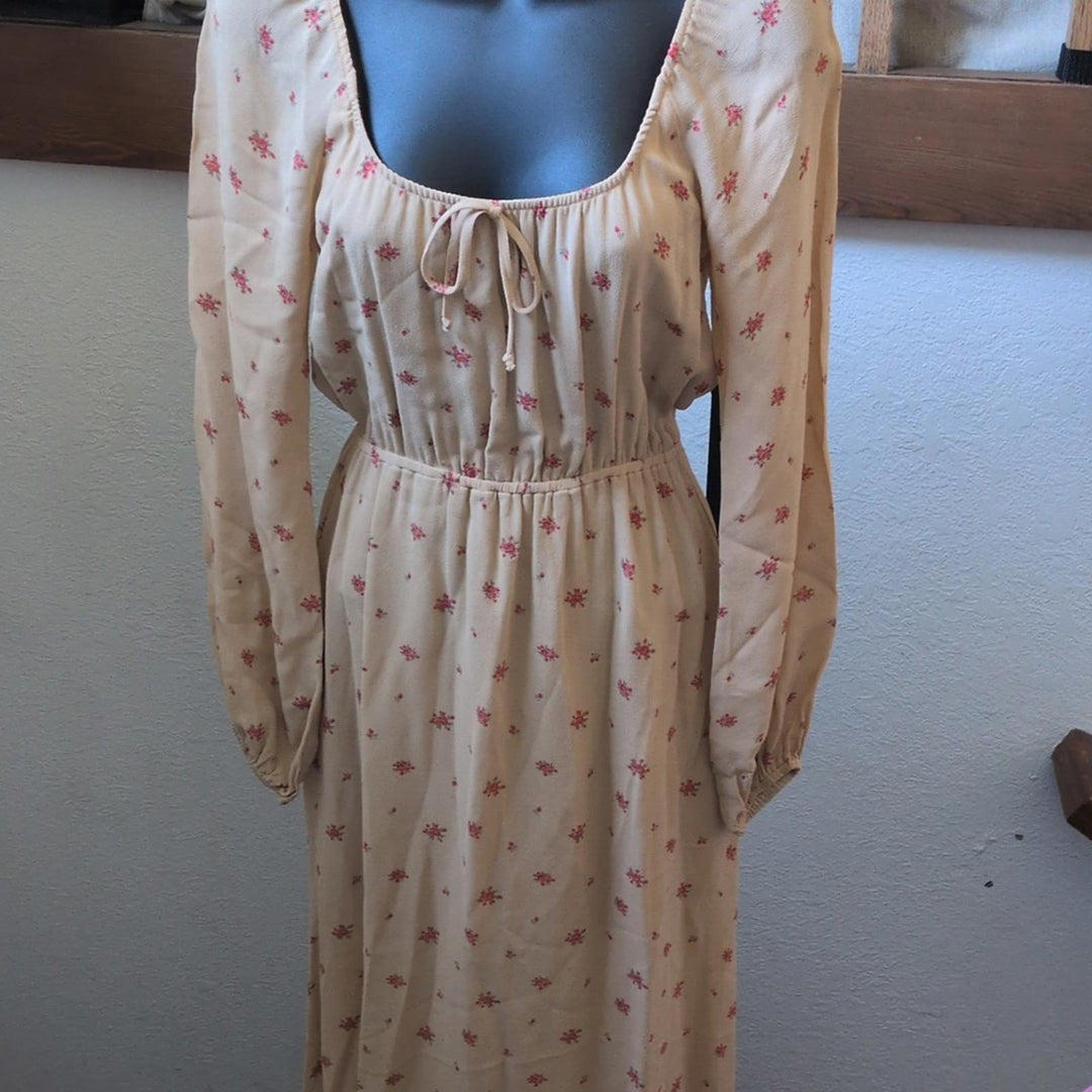Reformation Augusta Gathered Floral Print Maxi Dress