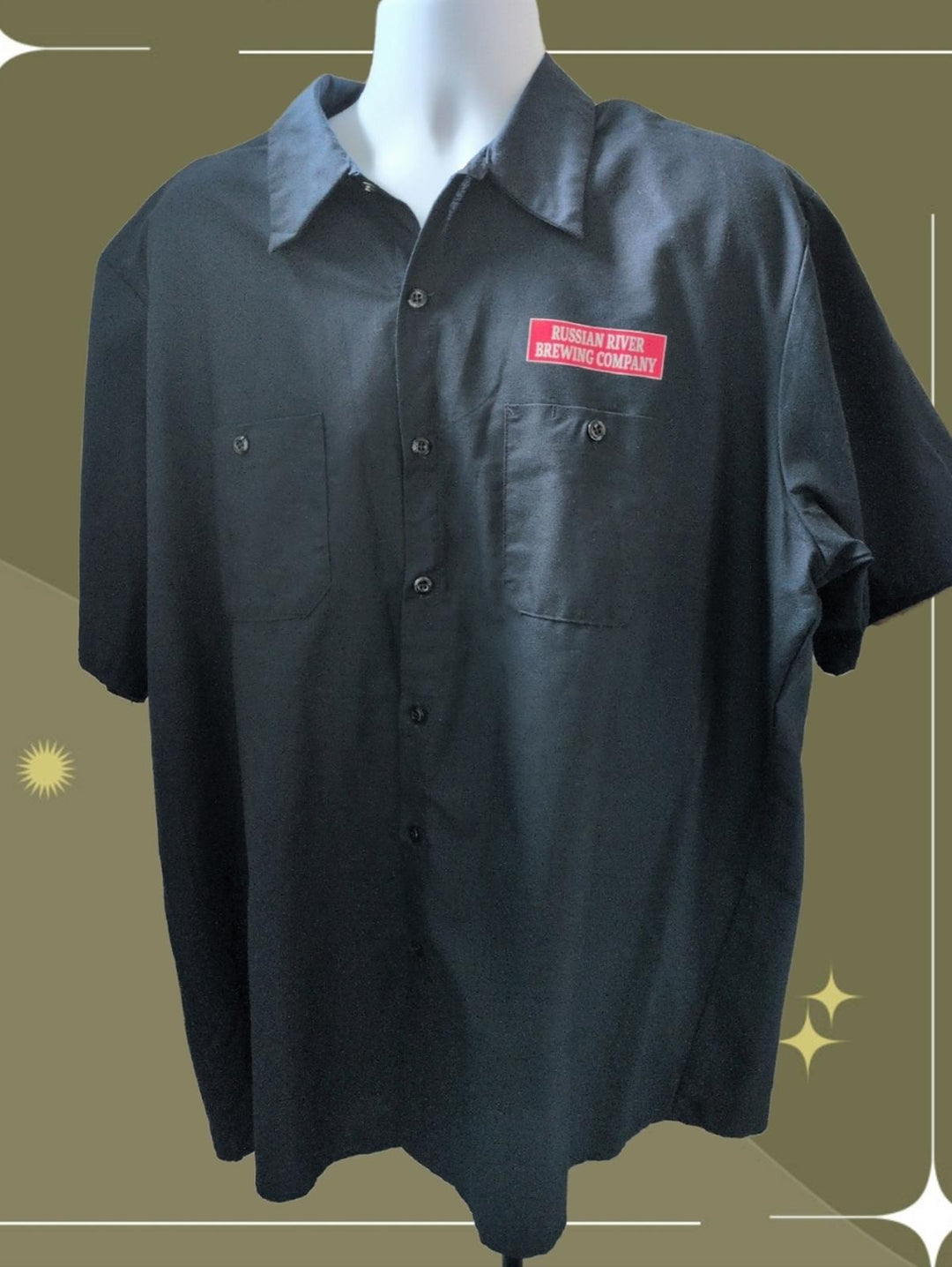 Russian River Brewing Velvet Glow Beer Short Sleeve Button Down - XXL