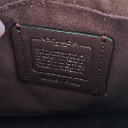 Coach Tilly Top Handle Purse With Dark Signature Print Bottom
