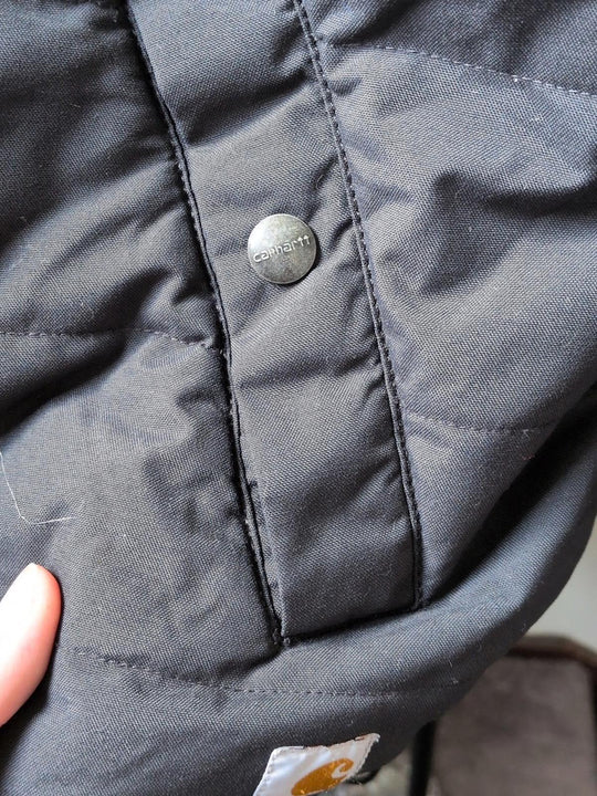 Carhartt women's black hooded utility jacket style 103909 - XL