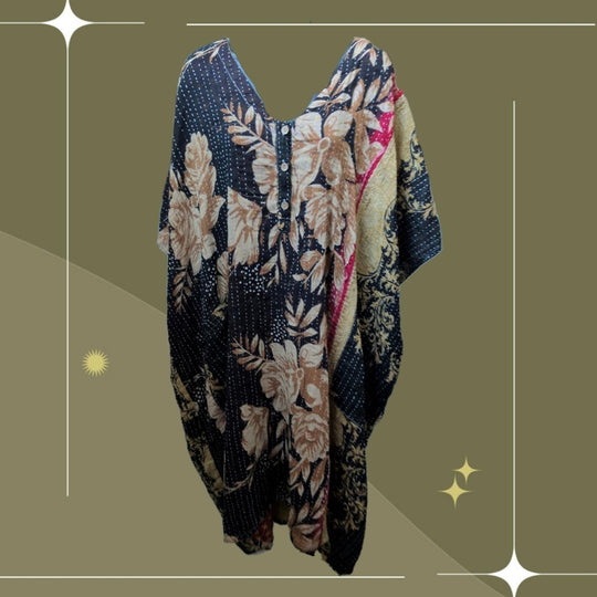 Kantha Bae Midi Moo Dress Gold Floral osfm